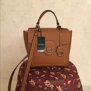 NEW Ralph Lauren brown leather bag